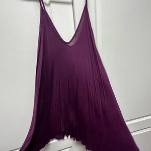 Beautiful deep purple mini dress with the softest cotton material.